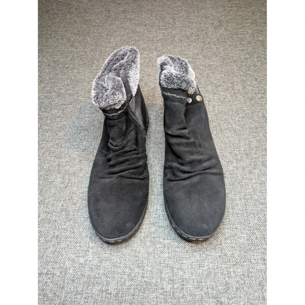 Baretraps Acelyn Faux Fur Cold Weather Ankle Boots Size 11M black Zip Up Shoes